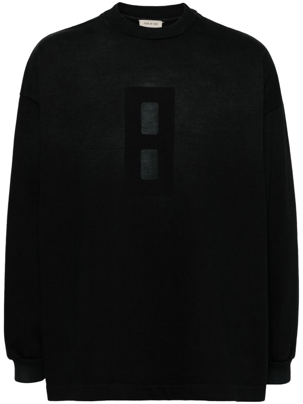 Fear Of God Airbrush 8 long-sleeve cotton T-shirt - 黑色