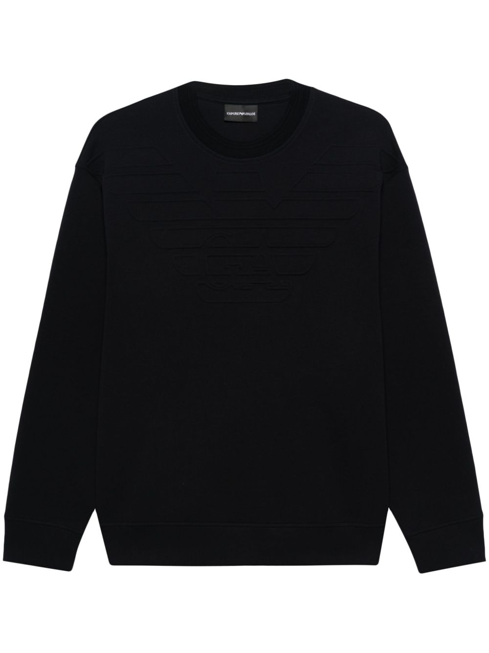 Emporio Armani 老鹰压纹卫衣 - 蓝色