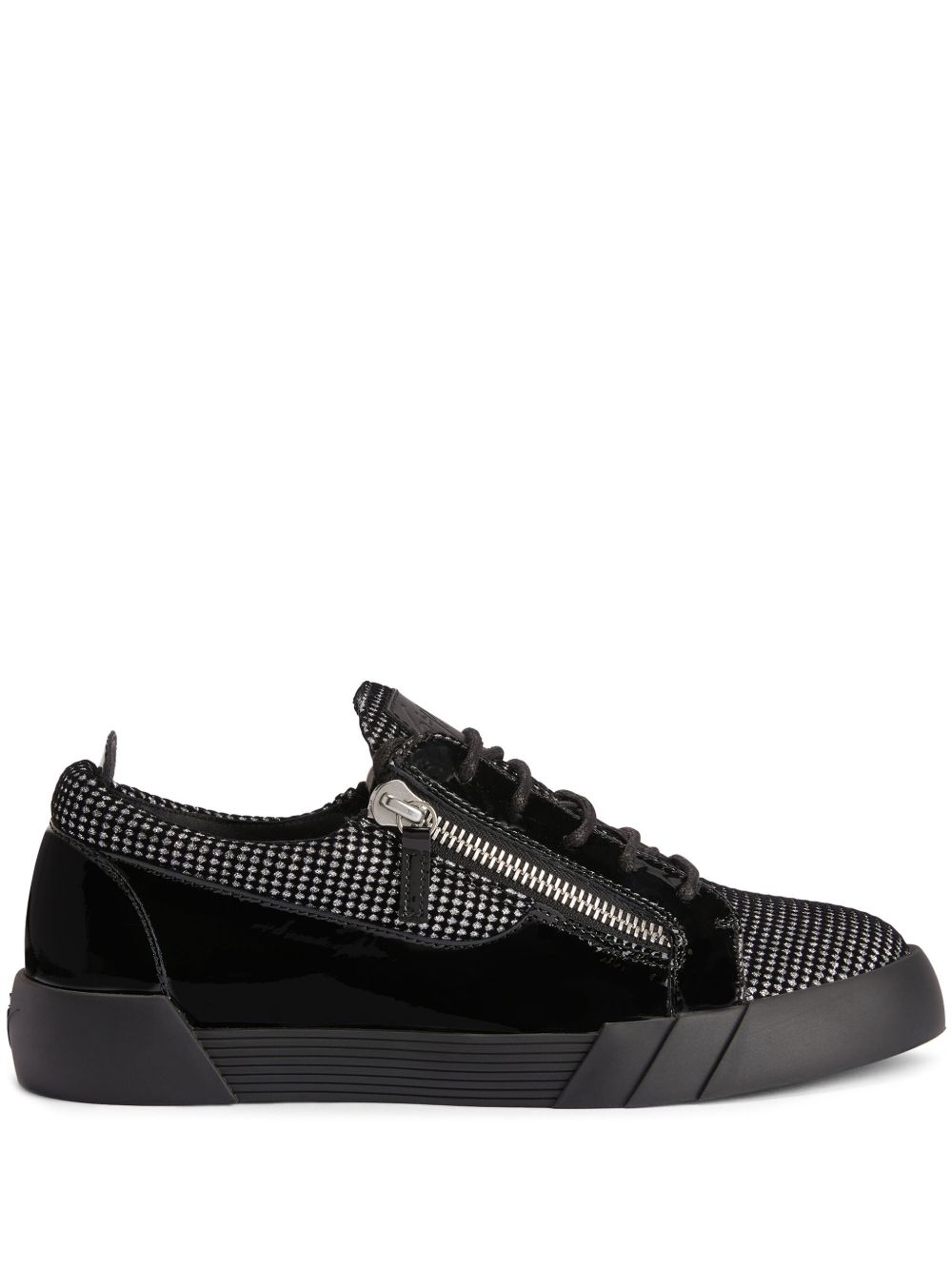 Giuseppe Zanotti Frankie 低帮皮质运动鞋 - 黑色