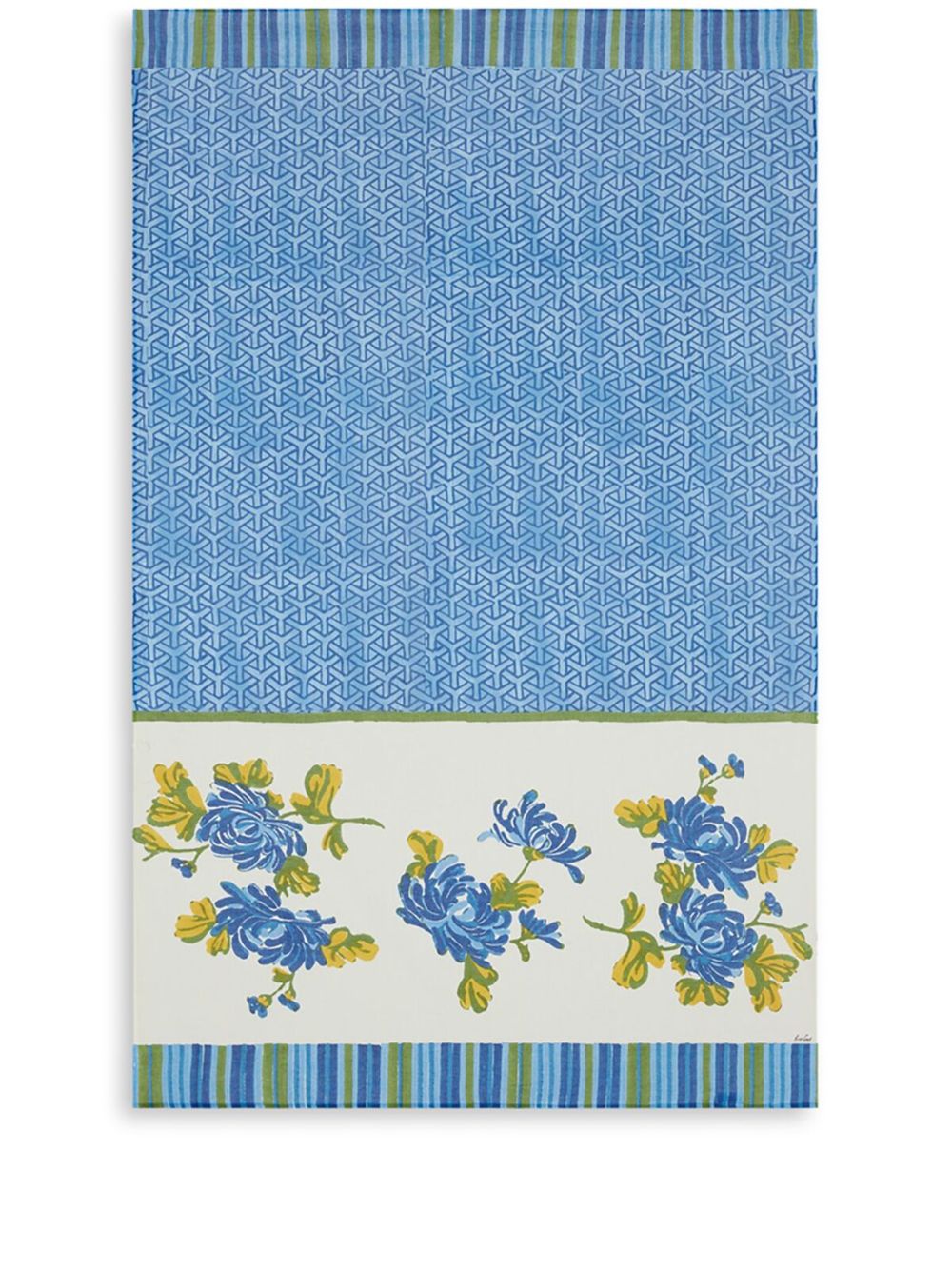 Lisa Corti Vienna floral-print beach towel - 蓝色