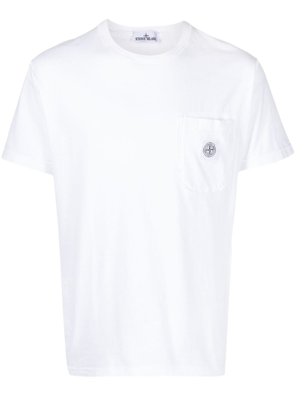 Stone Island 罗盘图案棉T恤 - 白色