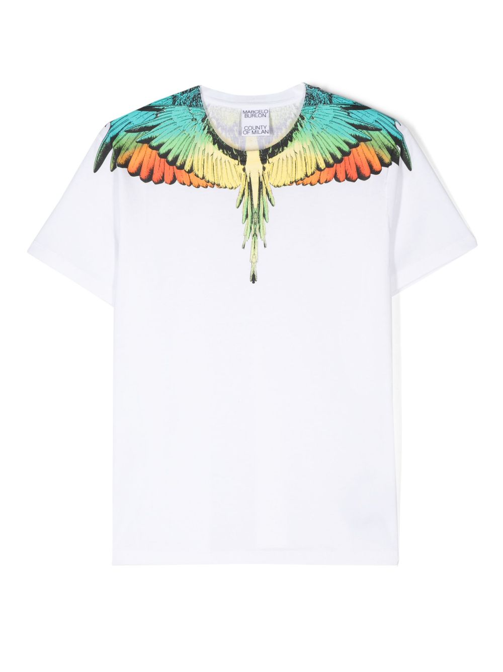 Marcelo Burlon County Of Milan Kids 翅膀印花棉T恤 - 白色