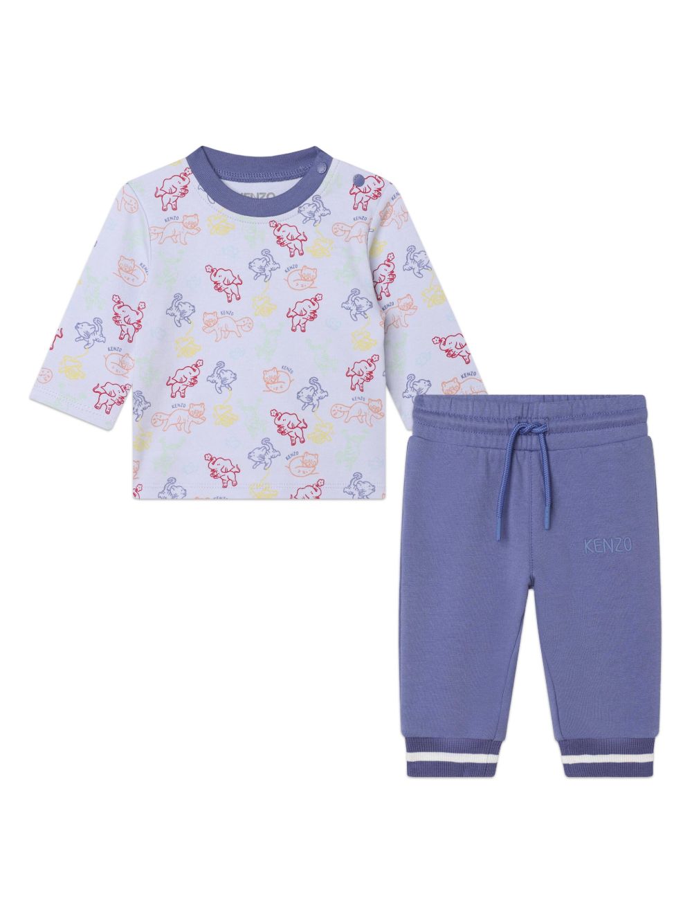 Kenzo Kids 图案印花运动套装 - 白色
