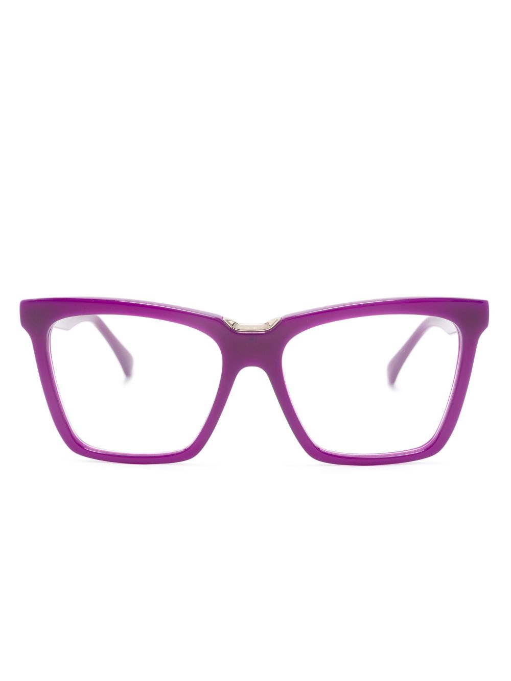 Max Mara Eyewear logo雕刻方框眼镜 - 紫色
