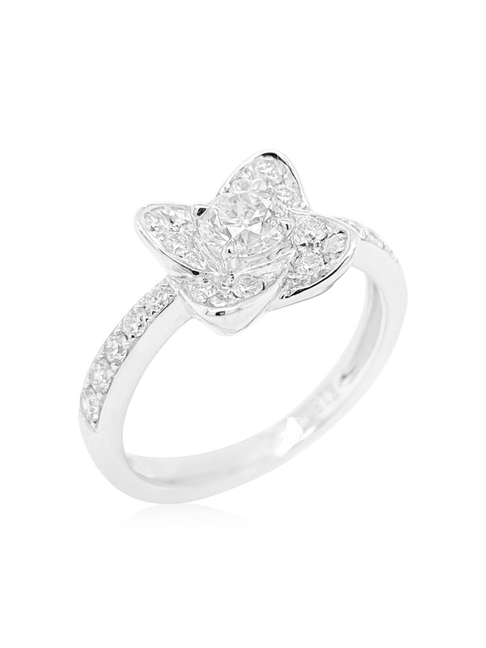 HYT Jewelry 18K白金钻石戒指 - 白色