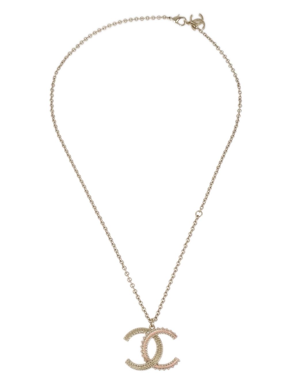 CHANEL Pre-Owned CC 吊饰项链（2018年典藏款） - 金色
