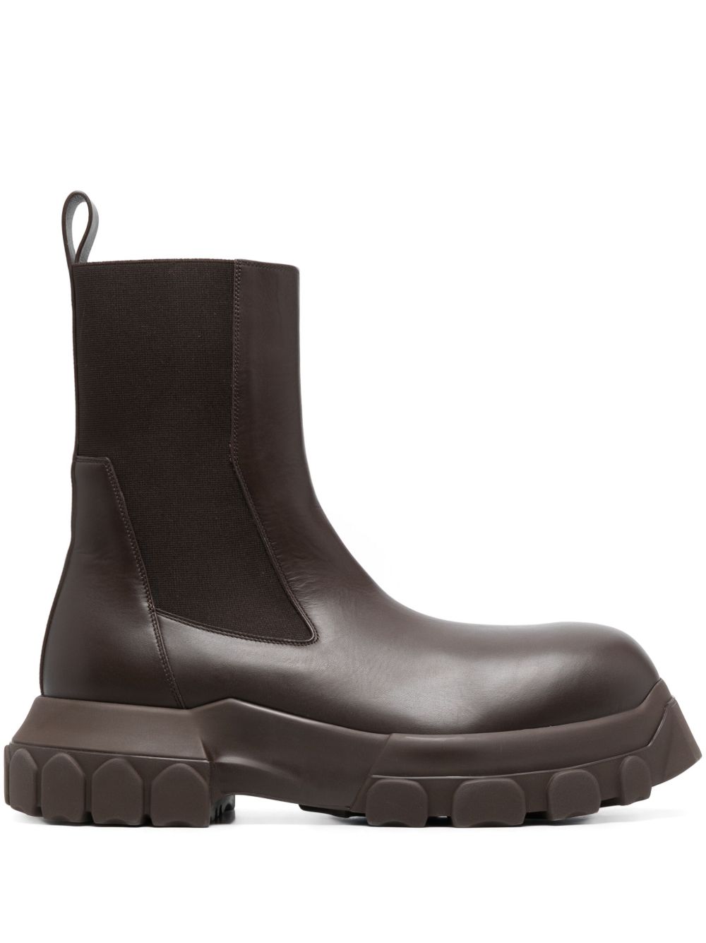 Rick Owens Edfu 皮质运动短靴 - 褐色
