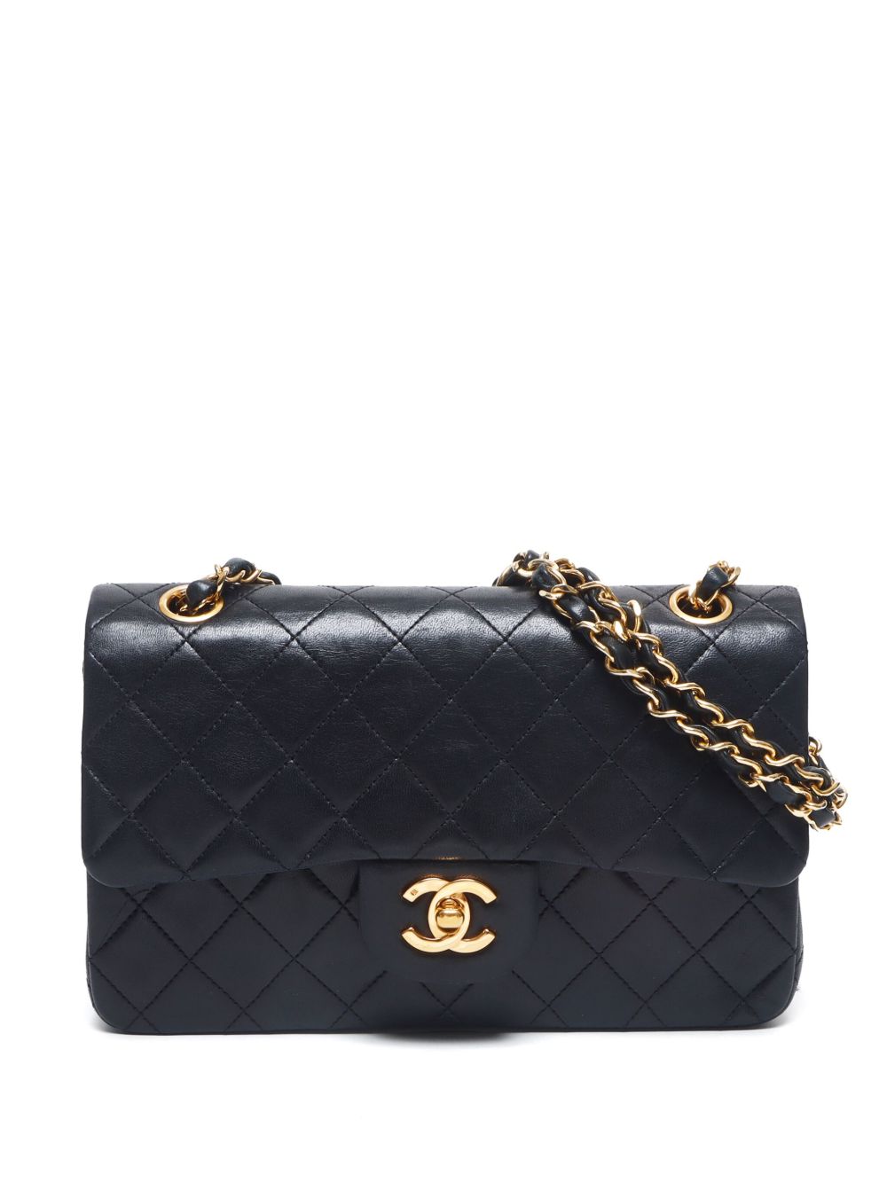 CHANEL Pre-Owned 1985-1993 small Double Flap shoulder bag - 黑色