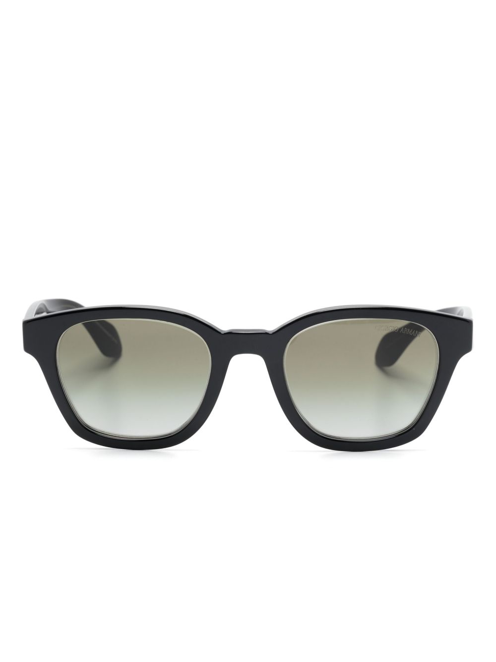 Giorgio Armani Wayfarer 镜框太阳眼镜 - 黑色