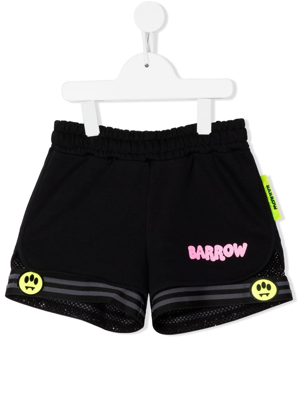 Barrow kids logo印花短裤 - 黑色
