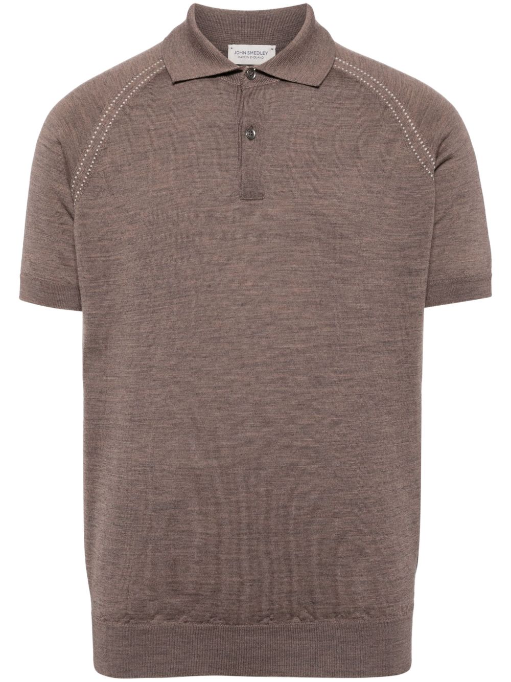 John Smedley 美利诺羊毛短袖polo衫 - 褐色