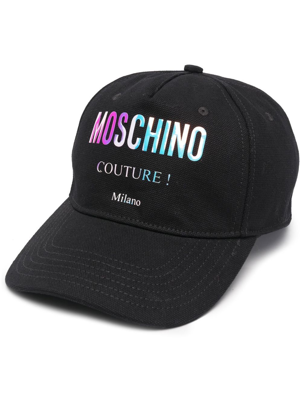 Moschino 莫斯奇诺 logo印花棉棒球帽 - 黑色