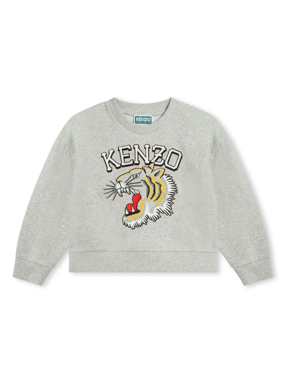 Kenzo Kids Kotora 刺绣棉卫衣 - 灰色