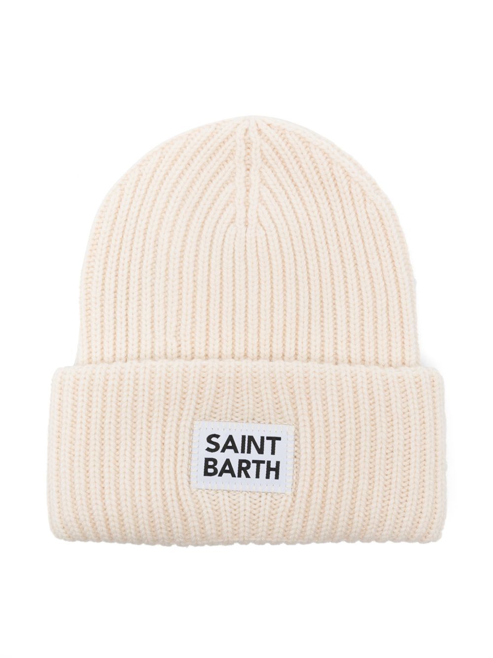 MC2 Saint Barth Kids Berry 罗纹针织套头帽 - 白色