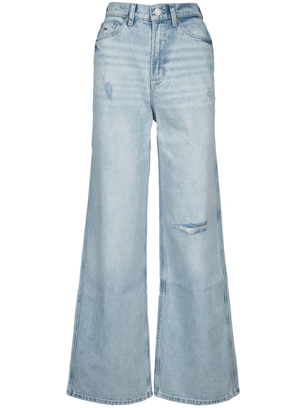 Tommy Jeans 仿旧阔腿牛仔裤 - 蓝色
