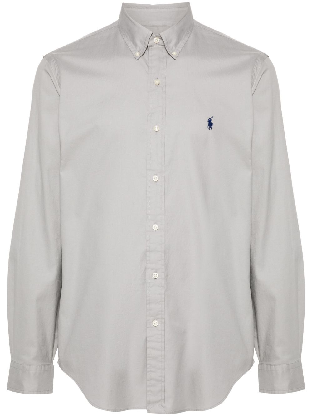 Polo Ralph Lauren logo刺绣衬衫 - 灰色