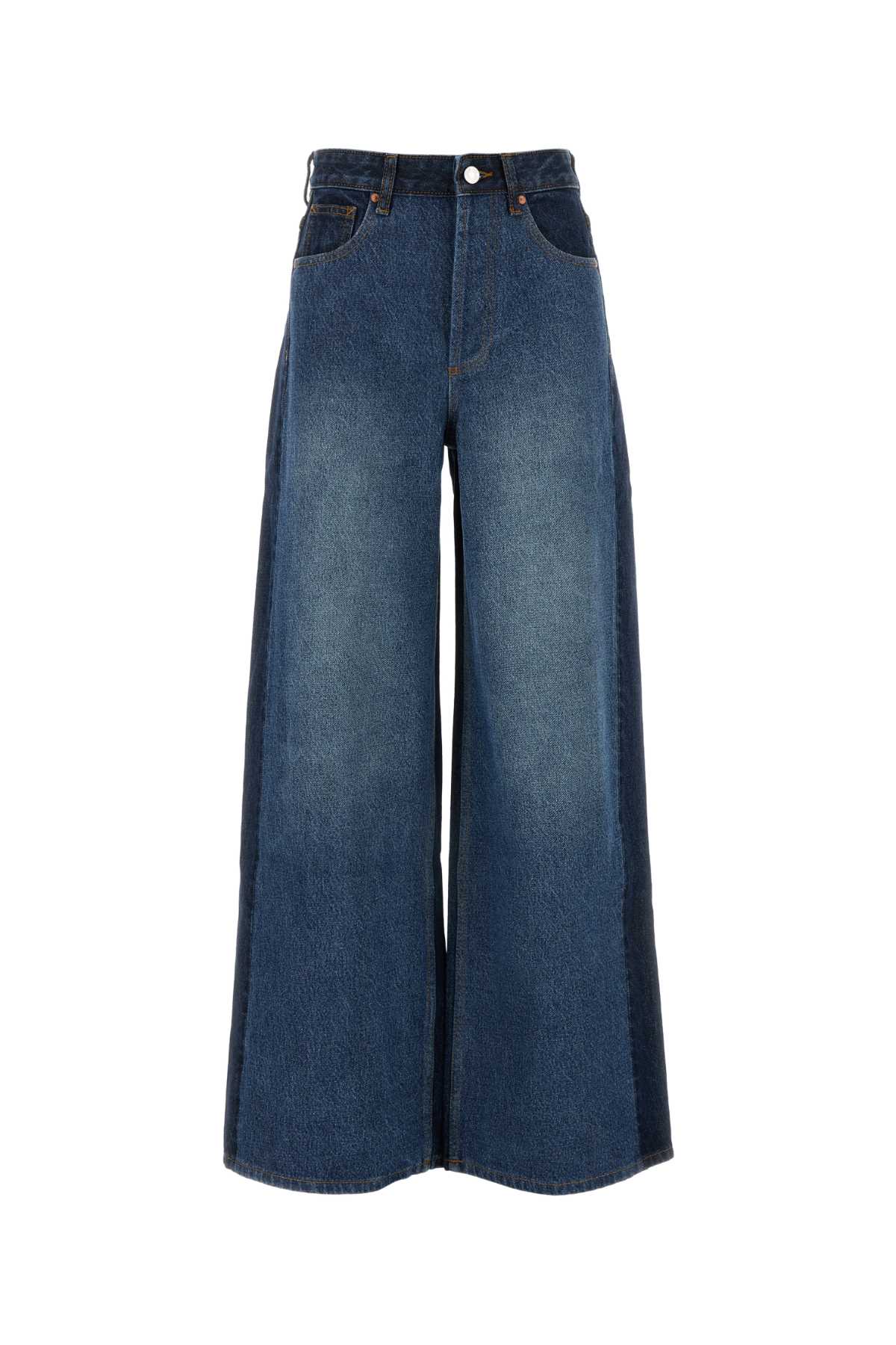Camilla and Marc Two-tone Denim Palma Wide-leg Jeans