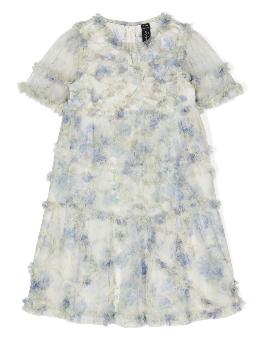 NEEDLE & THREAD KIDS Summer Posy Maeve 荷叶边连衣裙 - 绿色