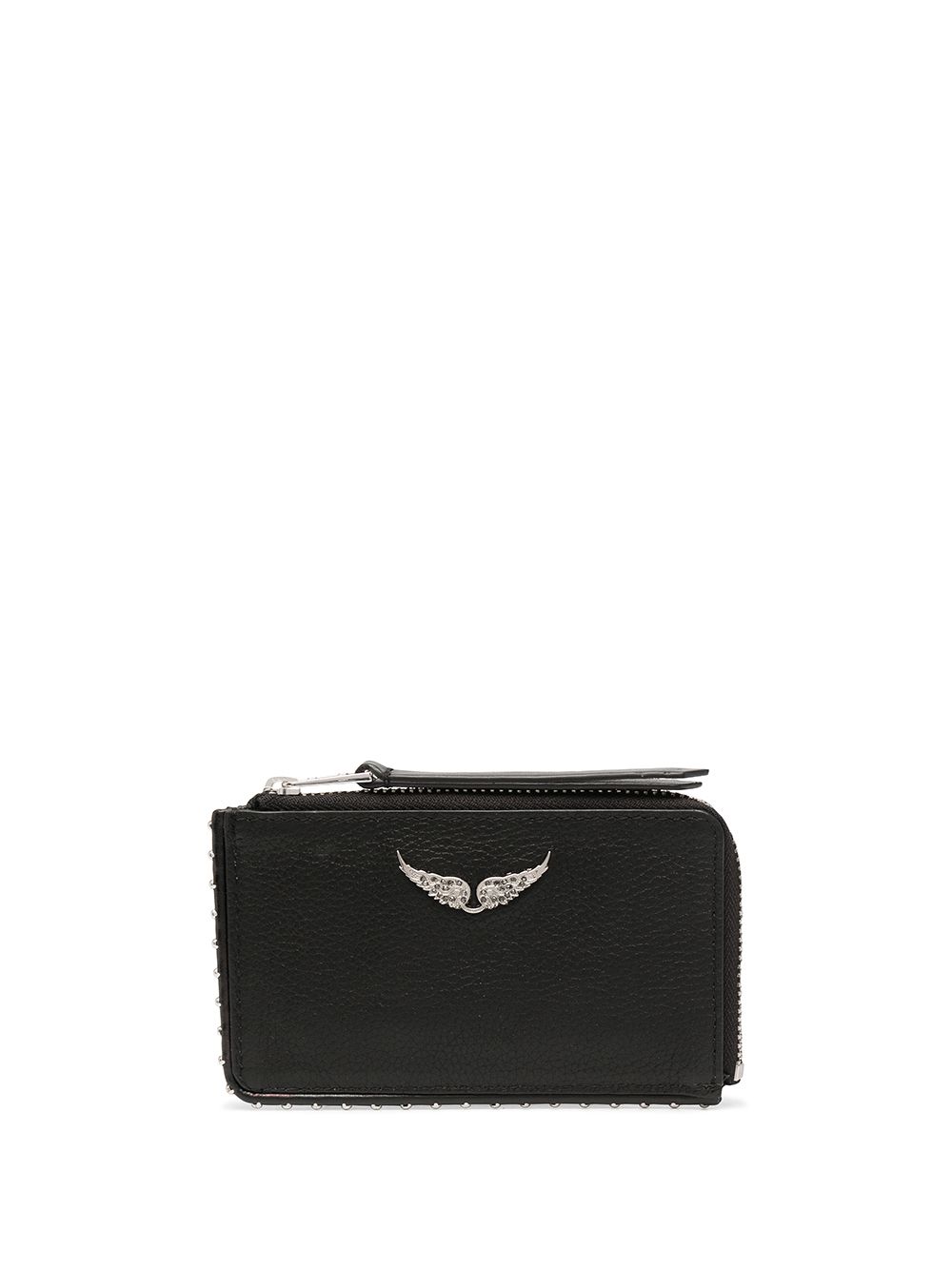 Zadig&Voltaire logo标牌皮质钱包 - 黑色