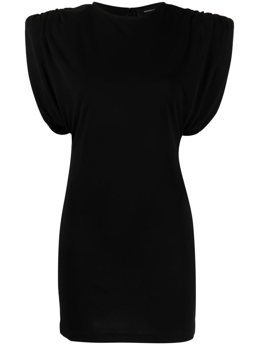 WARDROBE.NYC Sheath 缩褶细节无袖迷你连衣裙 - 黑色