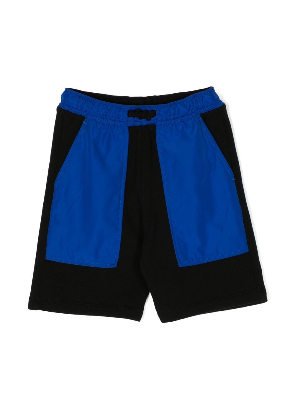 Marcelo Burlon County Of Milan Kids Pixel Logo-print panelled drawstring shorts - 黑色
