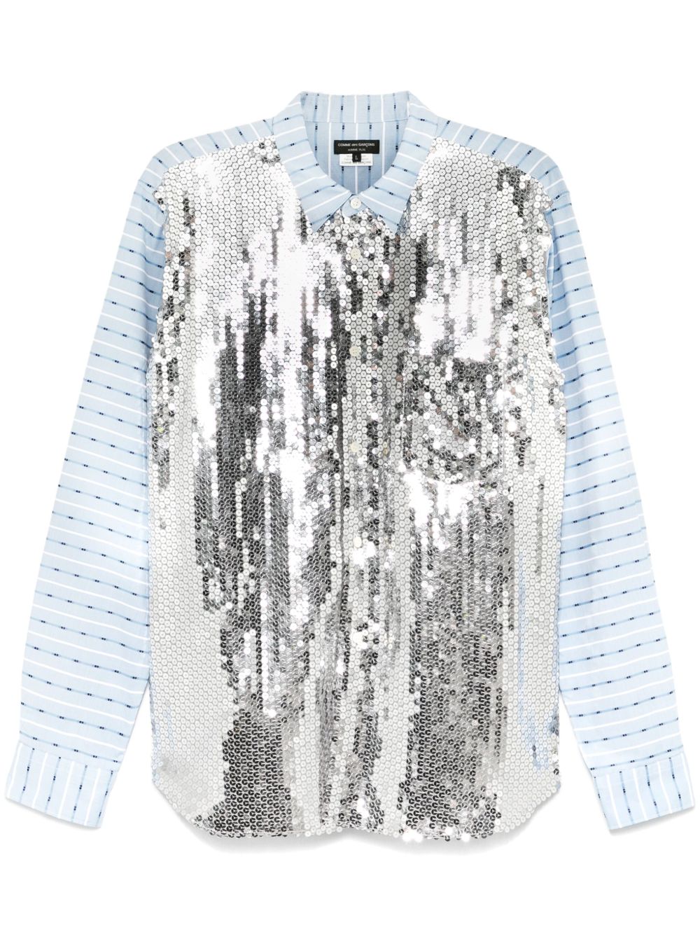 Comme des Garçons Homme 亮片缀饰衬衫 - 蓝色