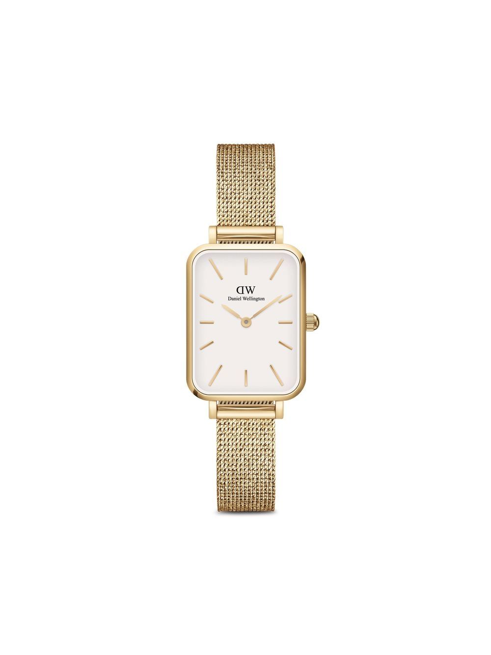 Daniel Wellington Quadro Pressed Evergold 20x26毫米腕表 - 白色