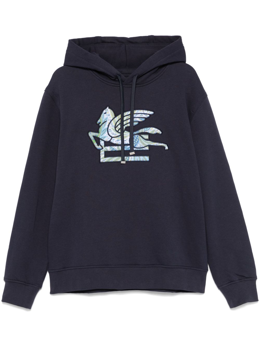 ETRO Pegaso 图案连帽衫 - 蓝色