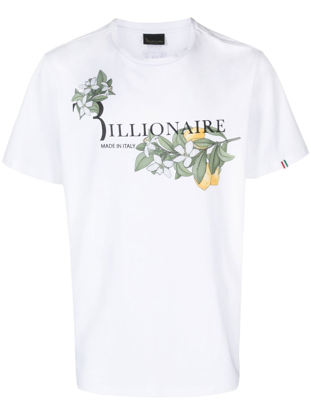 Billionaire logo印花棉T恤 - 白色