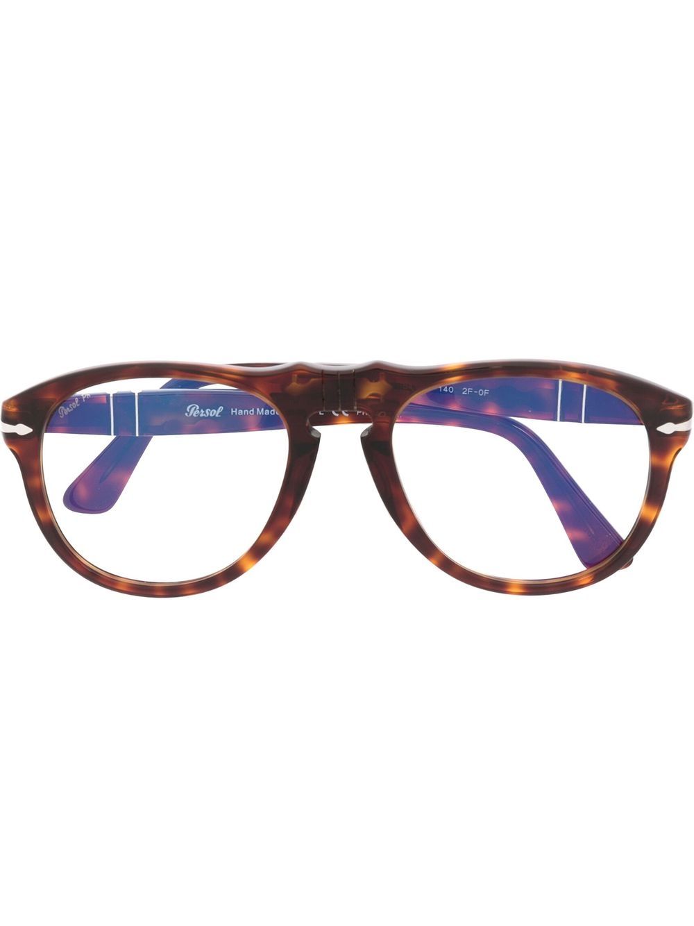 Persol 玳瑁纹飞行员眼镜 - 褐色