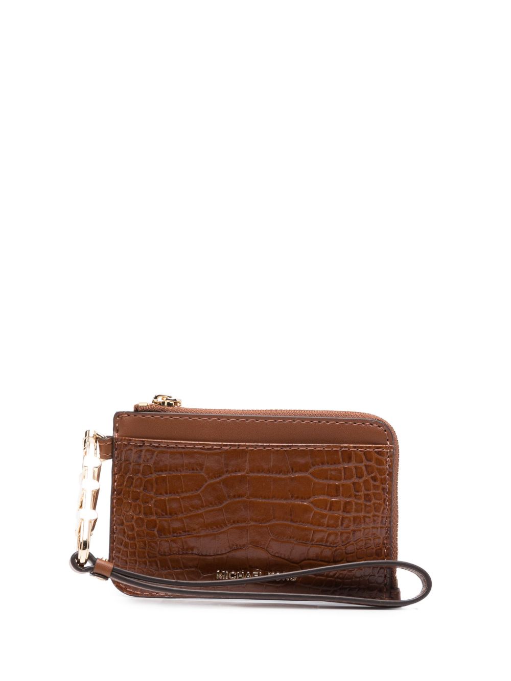 Michael Michael Kors 仿鳄鱼纹皮质卡夹 - 褐色