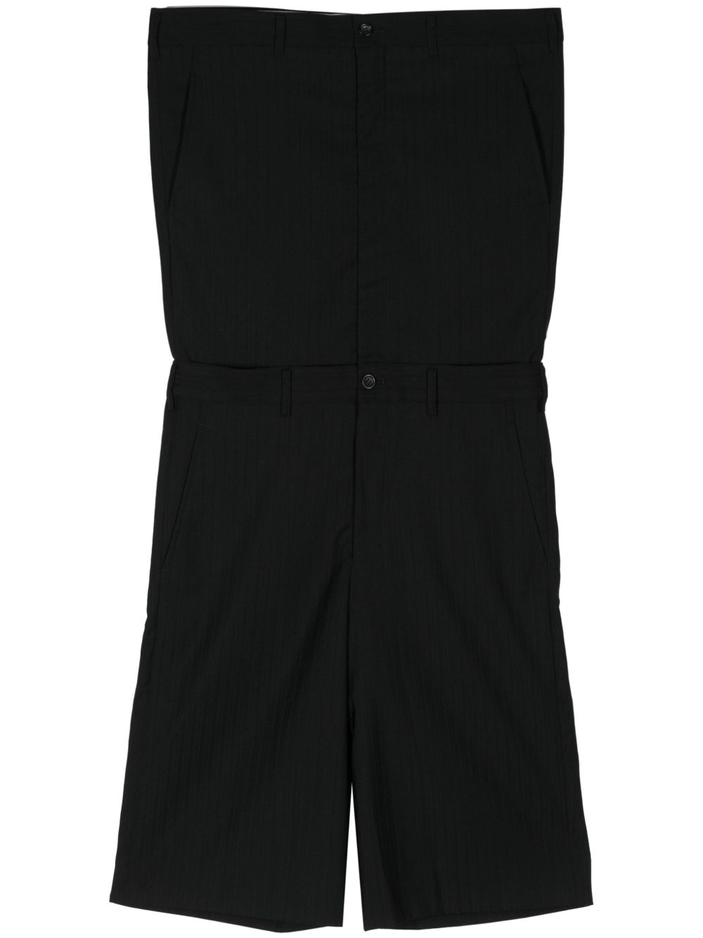 Comme des Garçons Homme Plus 拼接西裤 - 黑色
