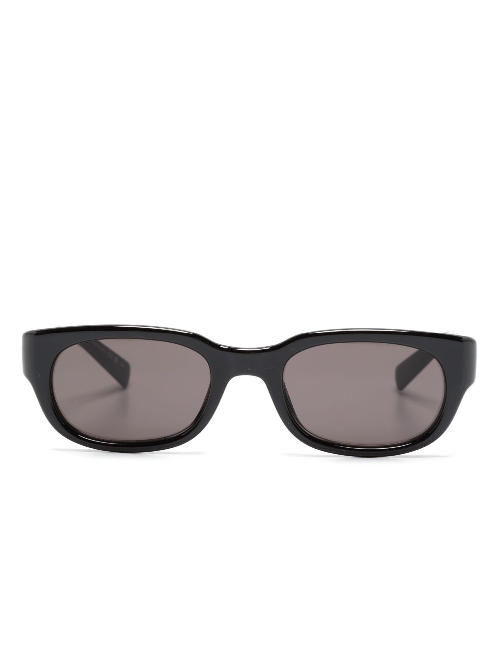 Saint Laurent Eyewear logo印花长方形框太阳眼镜 - 黑色