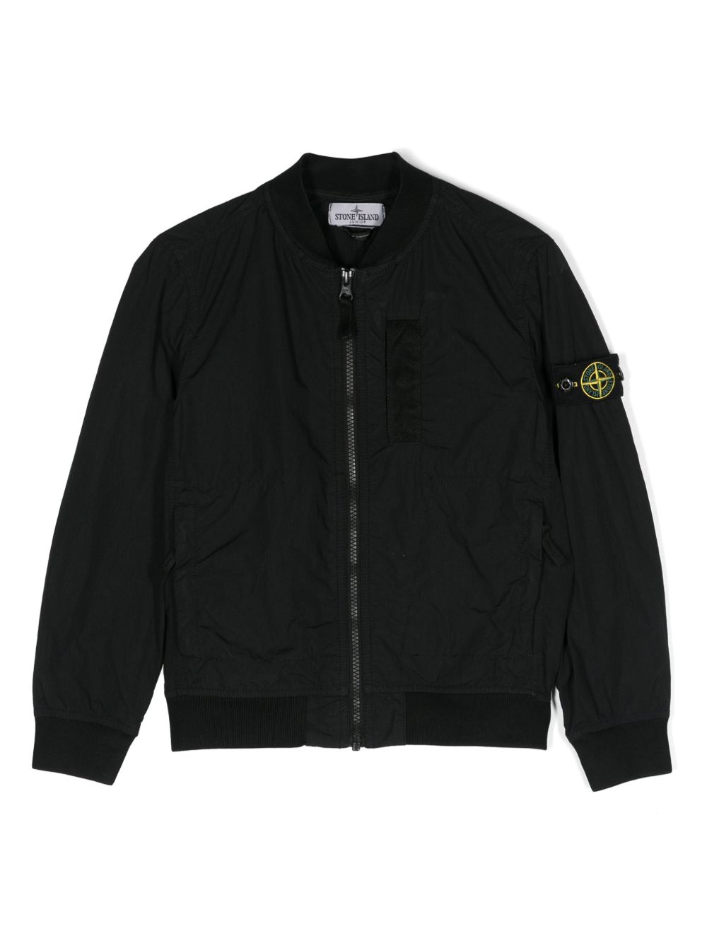 Stone Island Junior Compass 轻薄飞行员夹克 - 黑色