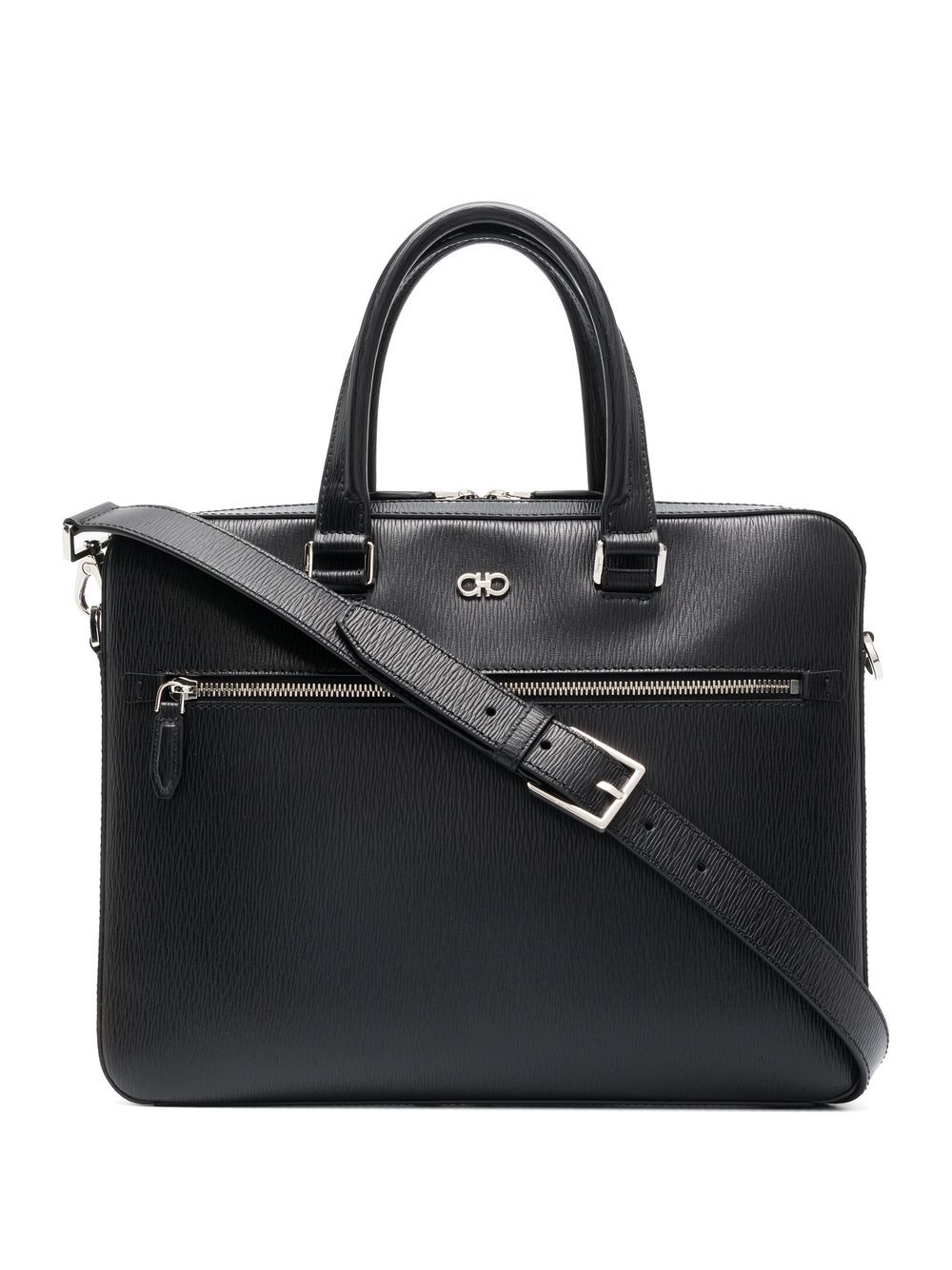 Ferragamo Gancini Revival 公文包 - 黑色