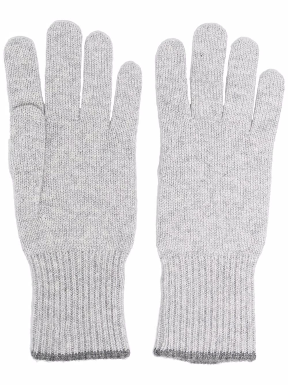 Brunello Cucinelli 针织手套 - 灰色