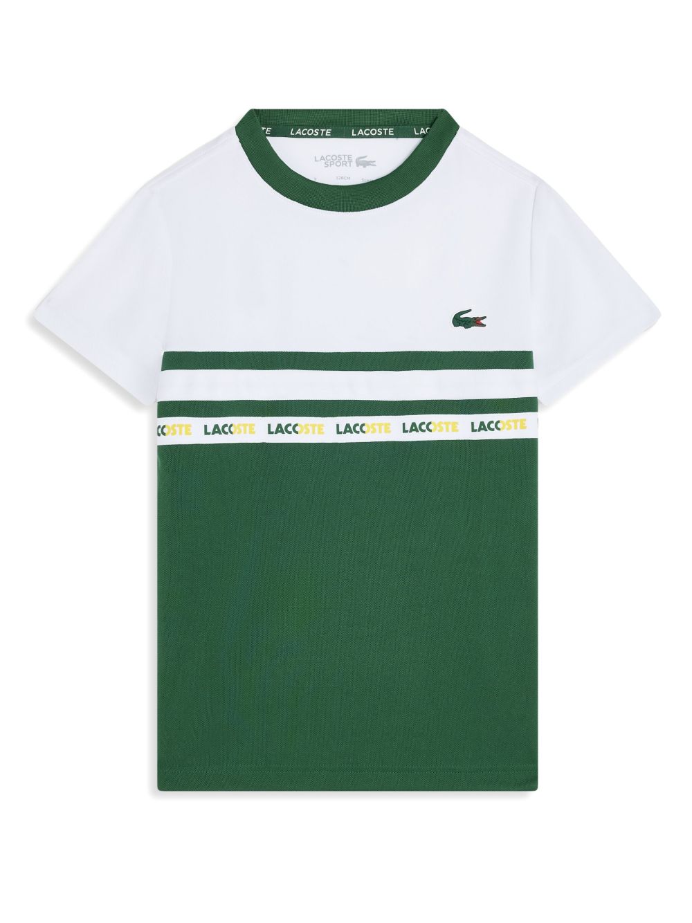 Lacoste 双色条纹T恤 - 白色