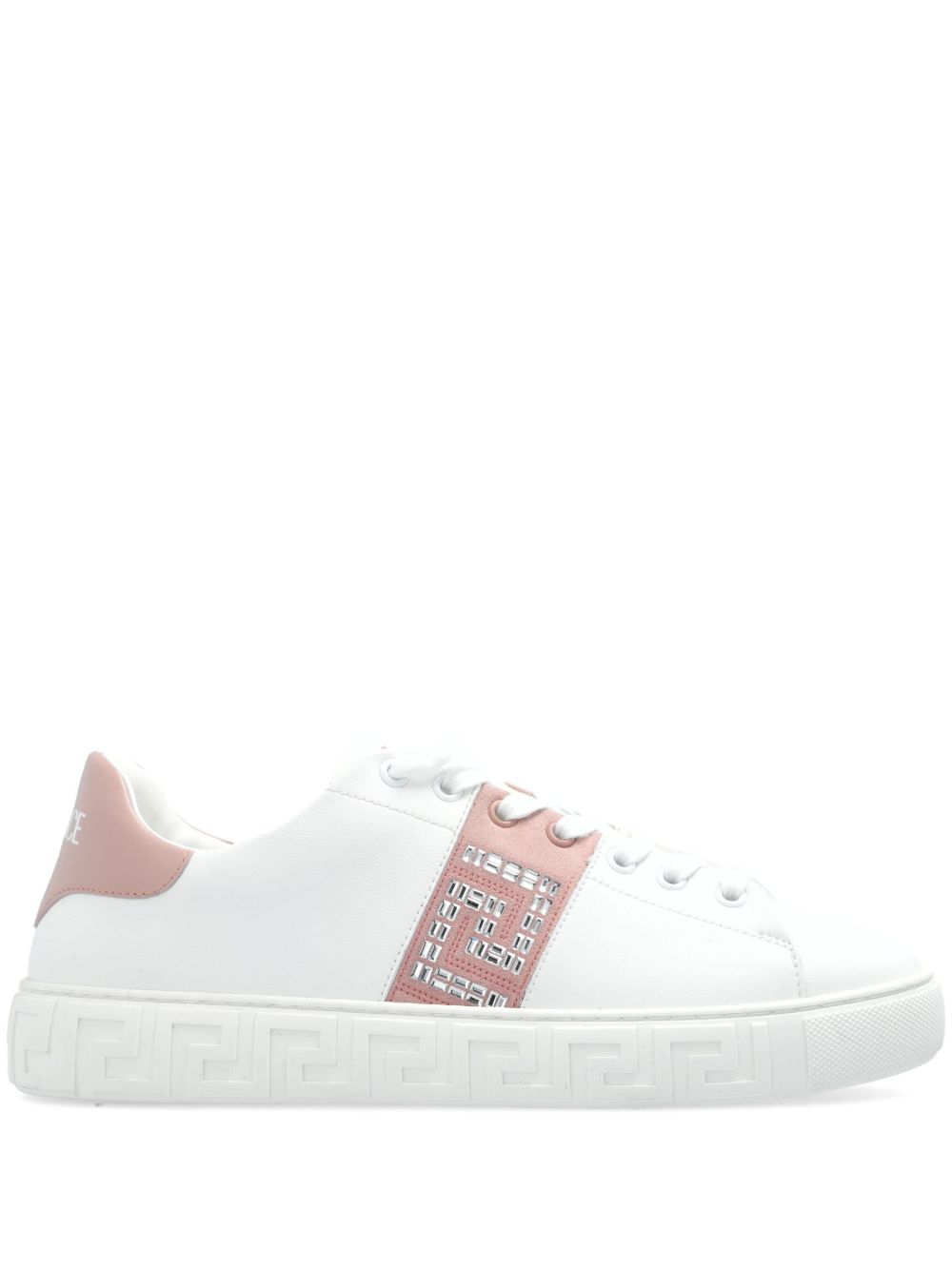 Versace Crystal Greca 运动鞋 - 白色