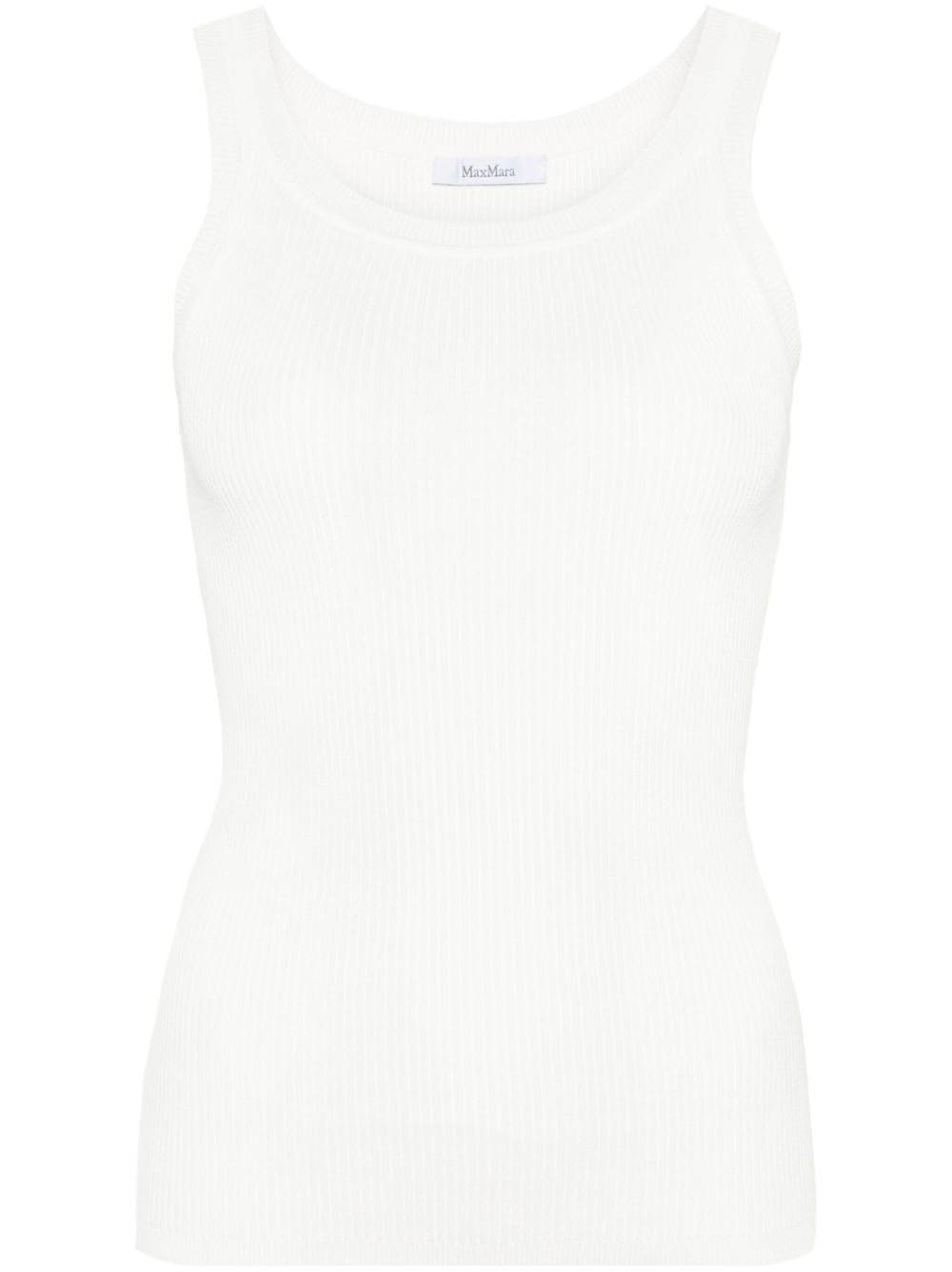 Max Mara 细罗纹坦克背心 - 白色
