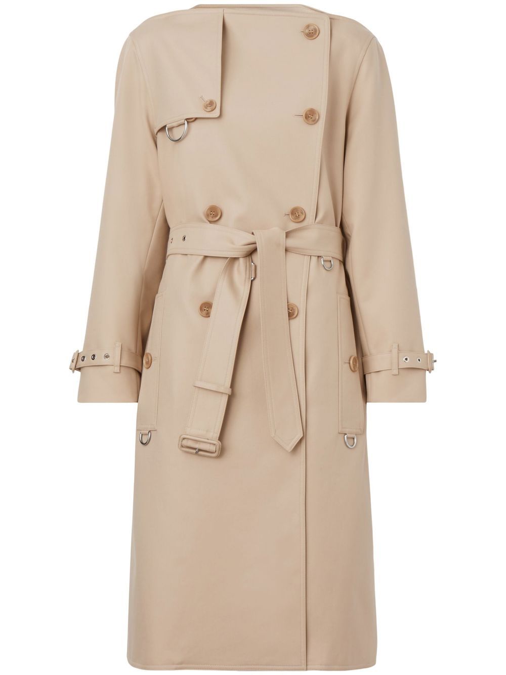 Burberry 双排扣风衣 - 中性色