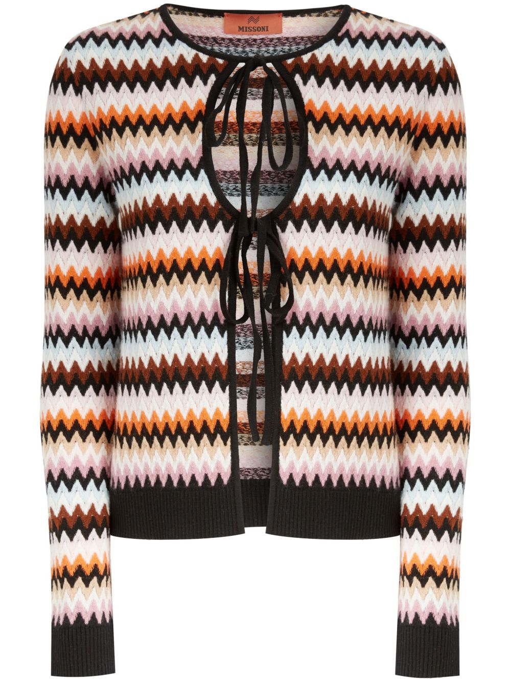 Missoni zigzag-knit cardigan - 褐色