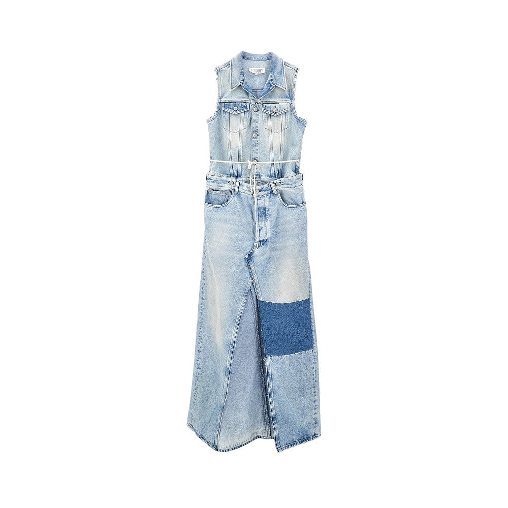 MM6 Modular denim long dress Woman 40