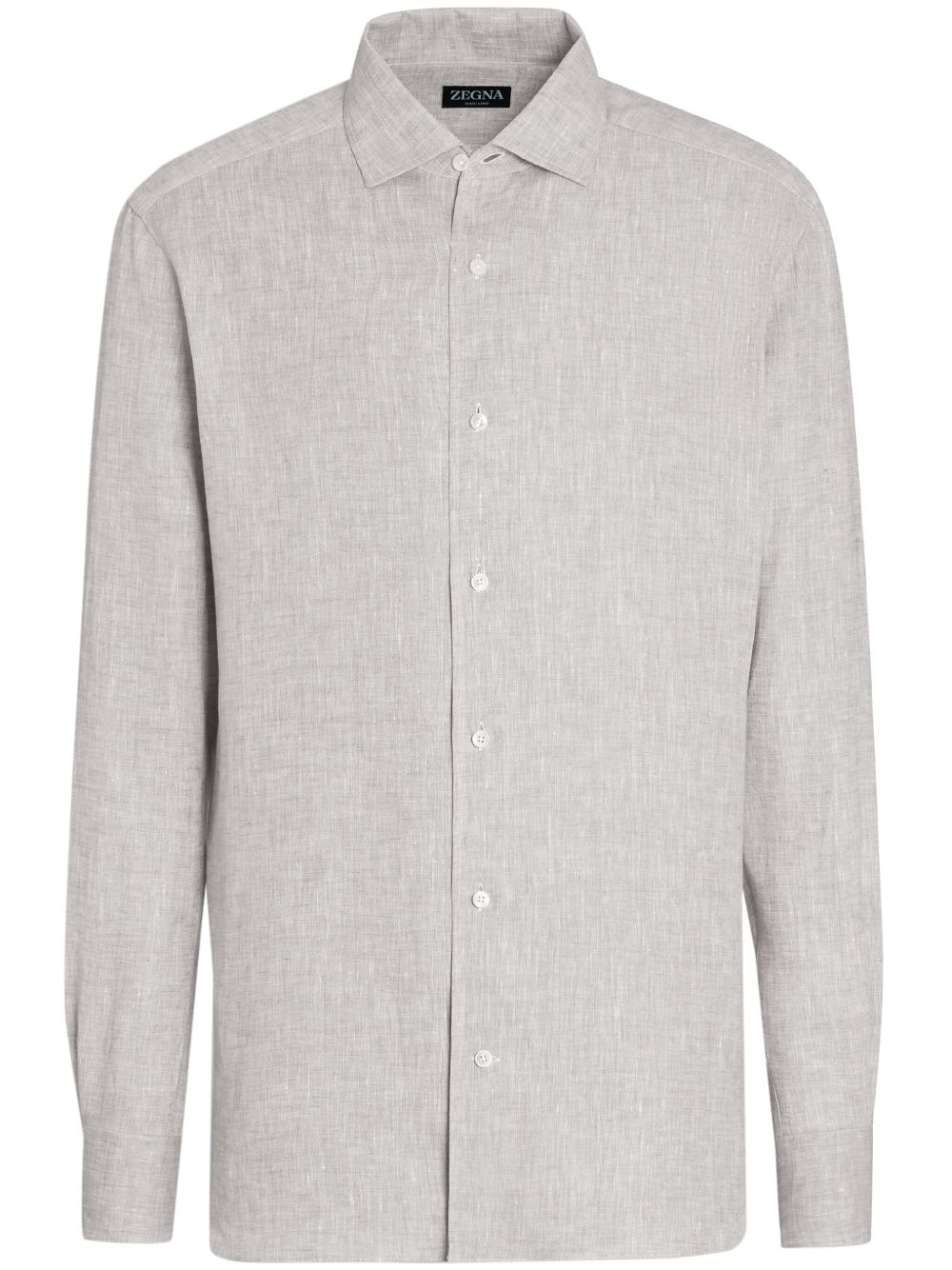 Zegna Oasi 长袖亚麻衬衫 - 中性色