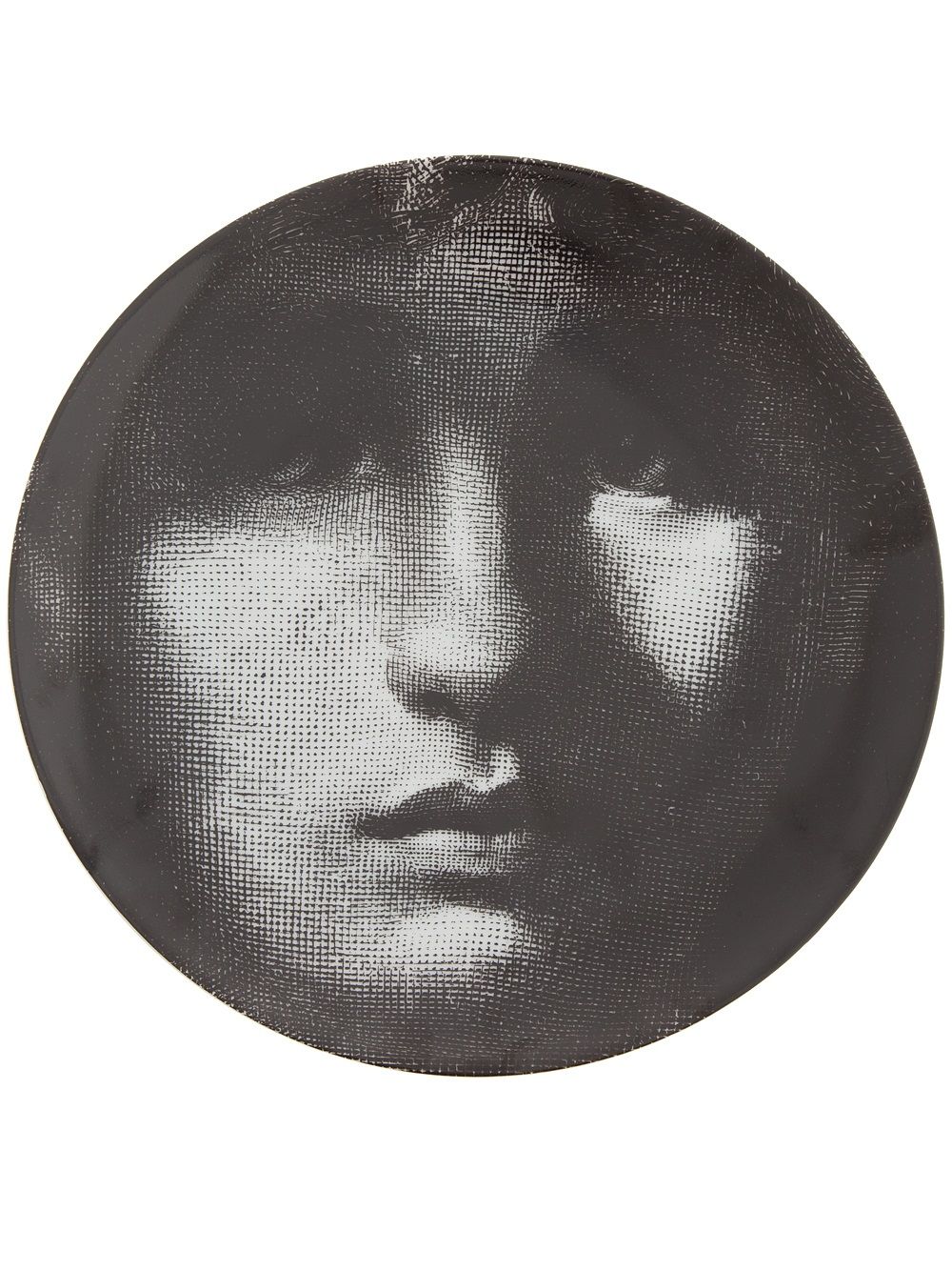 Fornasetti 插画印花瓷盘 - 黑色