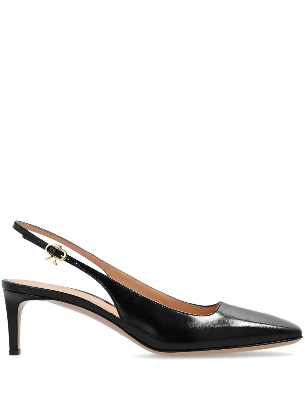 Gianvito Rossi Christina Sling 中跟鞋 - 黑色