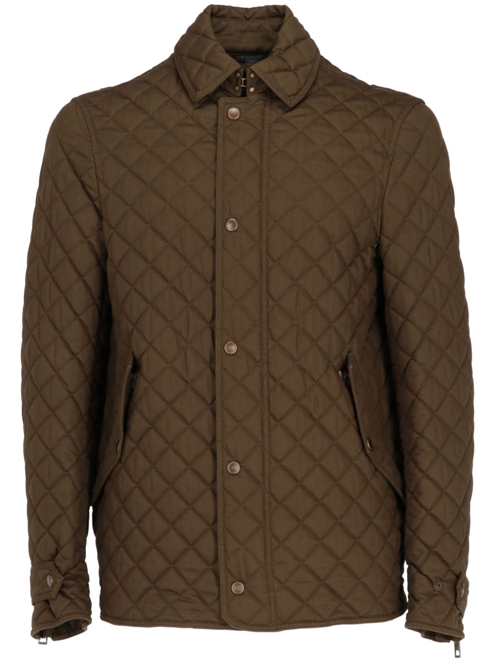 Burberry Pre-Owned 菱纹绗缝夹克（2010年代典藏款） - 绿色