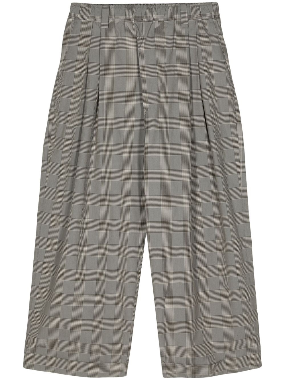 MERYLL ROGGE plaid-check cotton trousers - 黑色