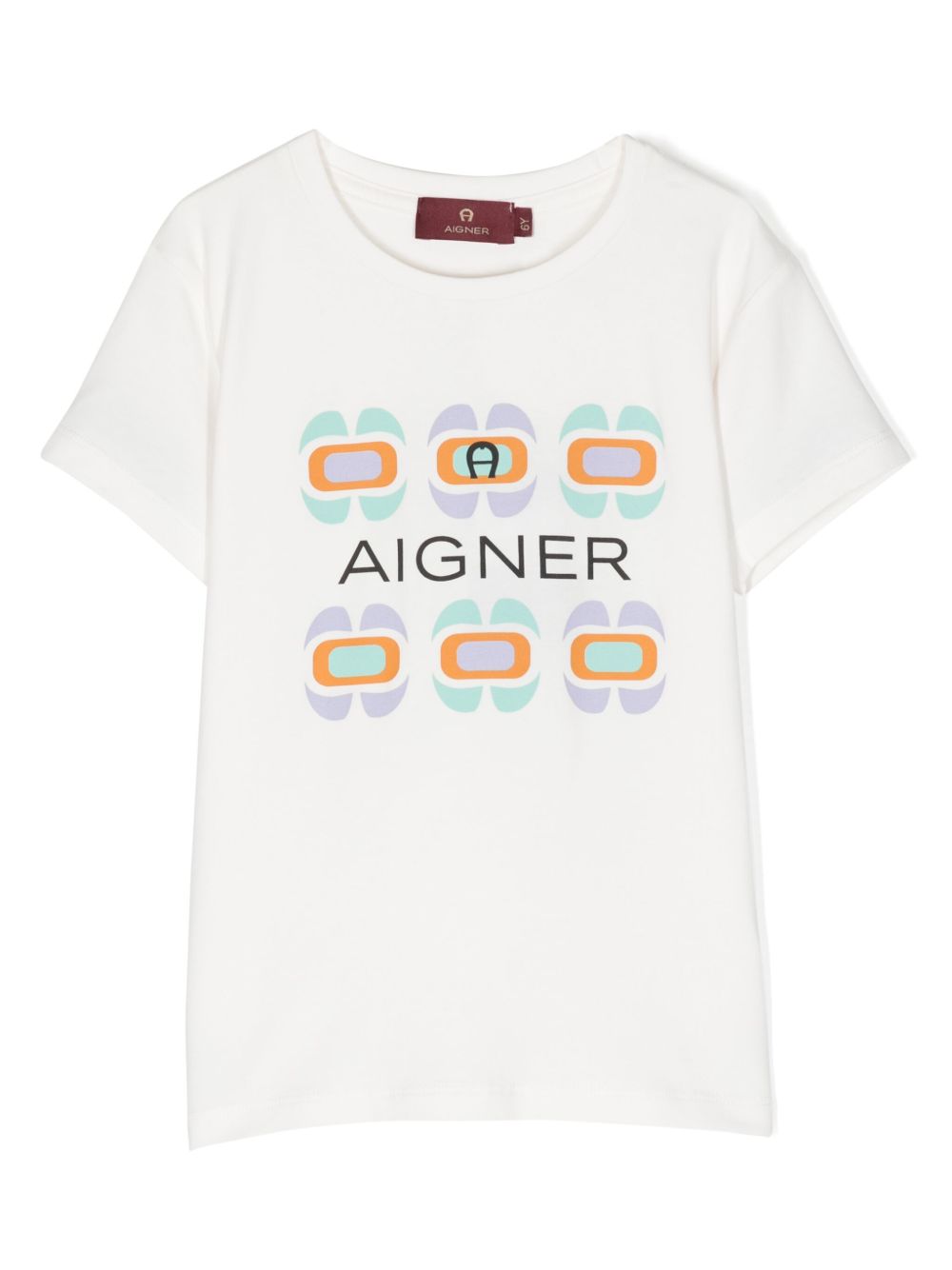 Aigner Kids logo印花棉T恤 - 中性色