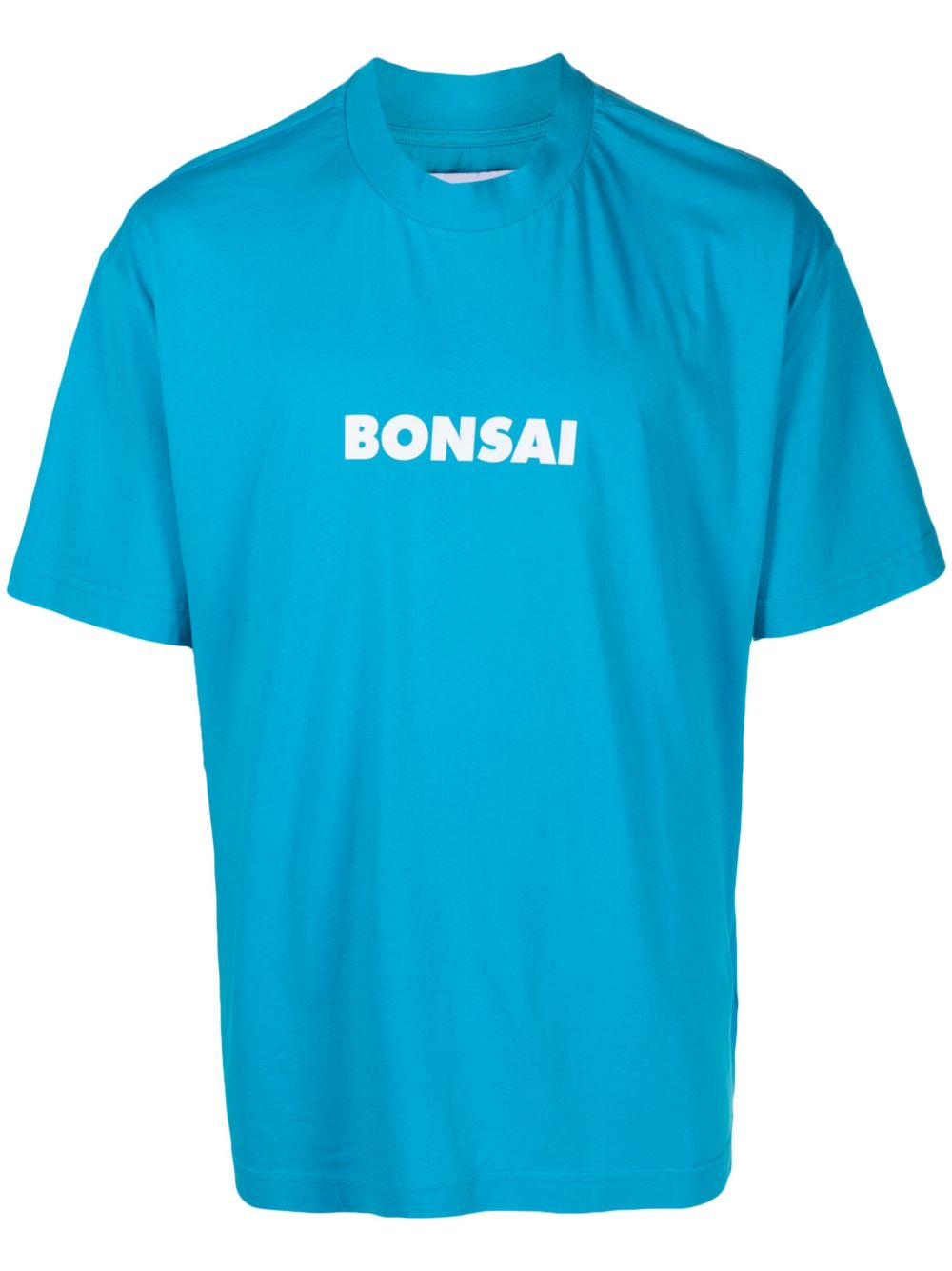 Bonsai logo印花棉T恤 - 蓝色