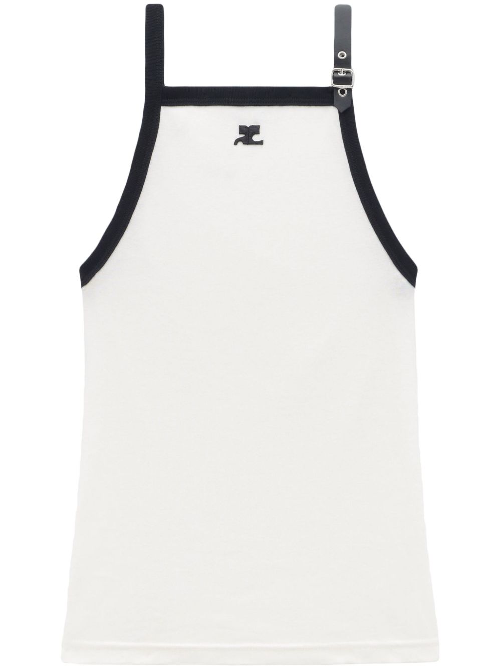 Courrèges Buckle 棉坦克背心 - 白色